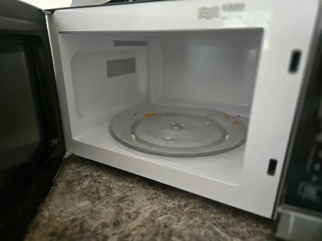 Before cleaning photo - Microwave Detail