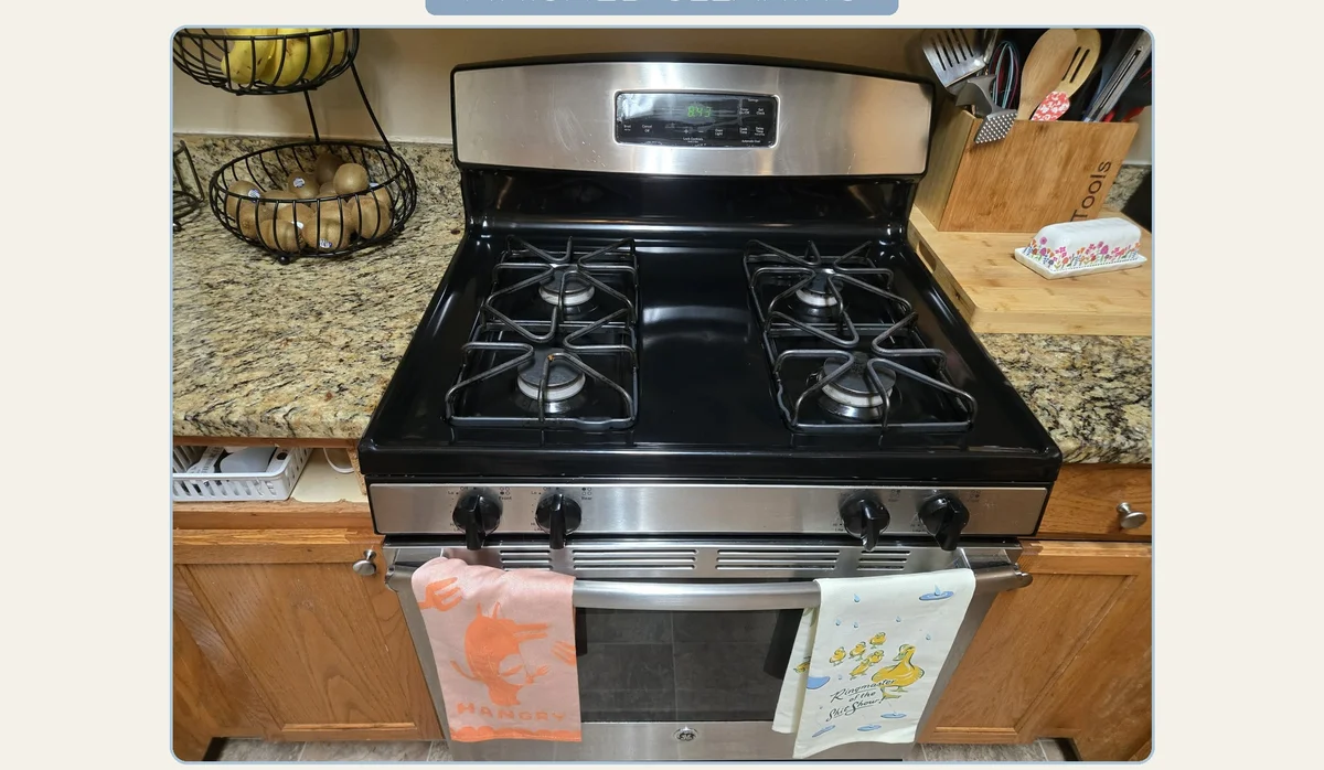 Finished cleaning photo - Gas Stove